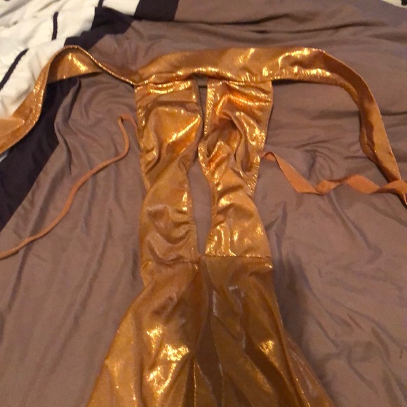 Gold/copper one piece body suite - Picture 2 of 3